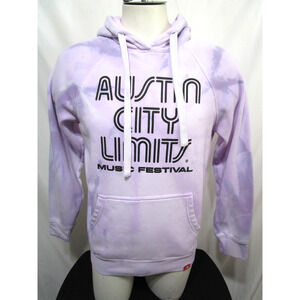 Austin City Limits Music Festival Purple Tie Dye Pouch Hoodie Sweatshirt Adult S